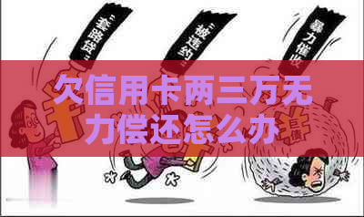 欠信用卡两三万无力偿还怎么办