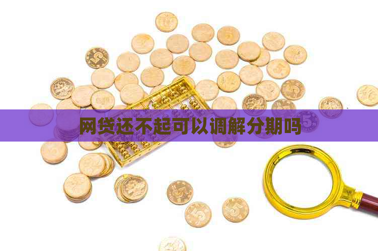 网贷还不起可以调解分期吗