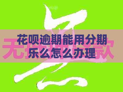 白条逾期能用么怎么办理