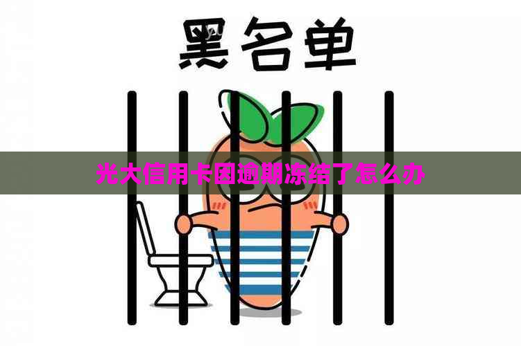 光大信用卡因逾期冻结了怎么办