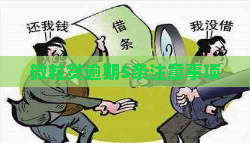 微粒贷逾期5条注意事项