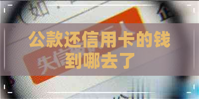 公款还信用卡的钱到哪去了