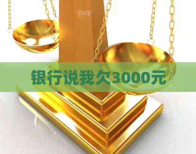 银行说我欠3000元
