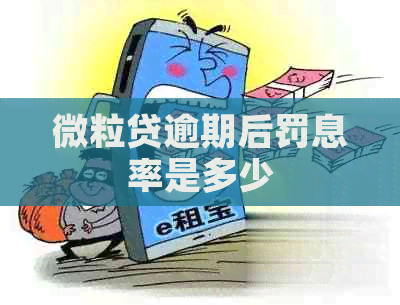 微粒贷逾期后罚息率是多少