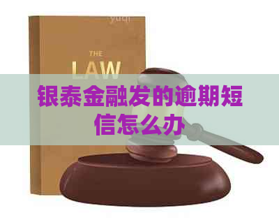 银泰金融发的逾期短信怎么办