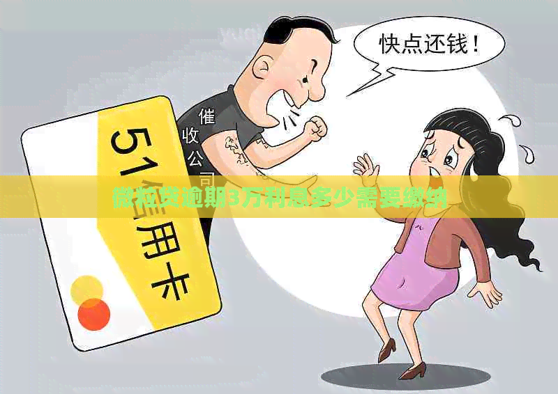 微粒贷逾期3万利息多少需要缴纳