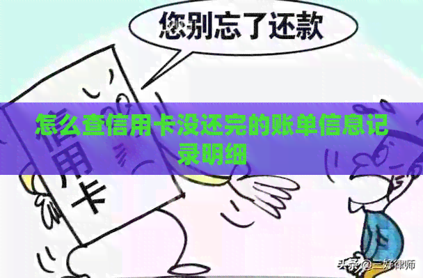 怎么查信用卡没还完的账单信息记录明细