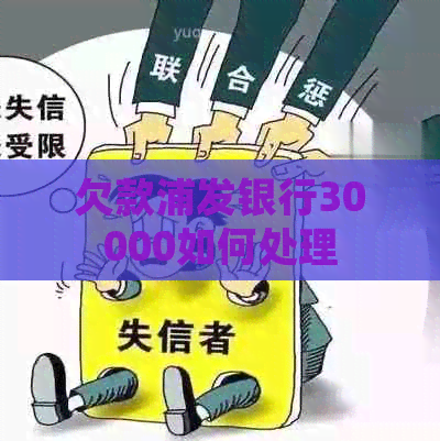 欠款浦发银行30000如何处理