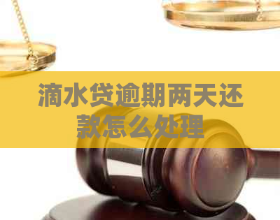 滴水贷逾期两天还款怎么处理