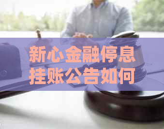 新心金融停息挂账公告如何处理