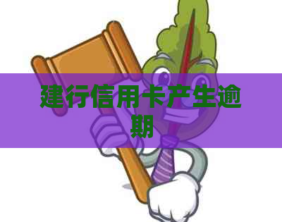建行信用卡产生逾期