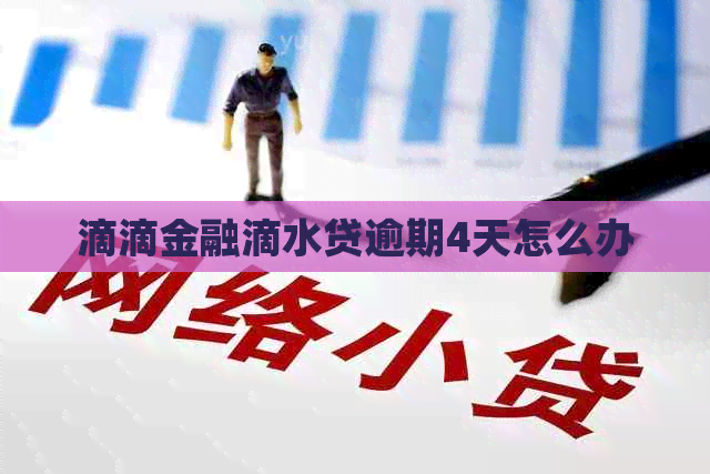 滴滴金融滴水贷逾期4天怎么办