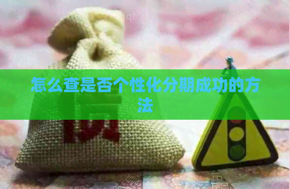 怎么查是否个性化分期成功的方法