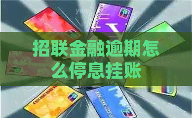 招联金融逾期怎么停息挂账