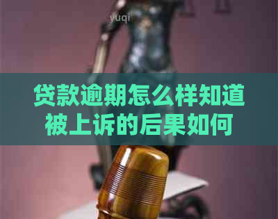 贷款逾期怎么样知道被上诉的后果如何