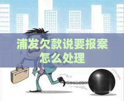 浦发欠款说要报案怎么处理