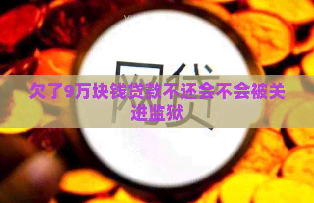 欠了9万块钱贷款不还会不会被关进监狱