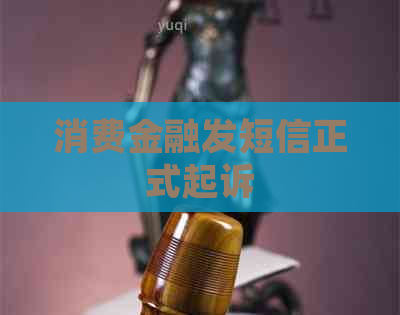 消费金融发短信正式起诉