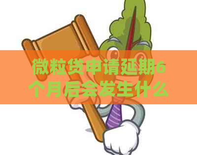 微粒贷申请延期6个月后会发生什么
