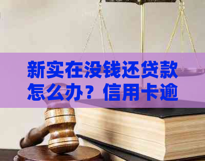 新实在没钱还贷款怎么办？信用卡逾期解决方案！