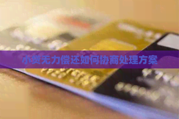 小贷无力偿还如何协商处理方案