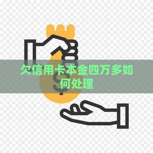 欠信用卡本金四万多如何处理