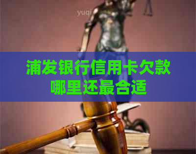 浦发银行信用卡欠款哪里还最合适