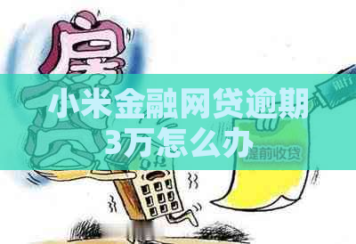 小米金融网贷逾期3万怎么办