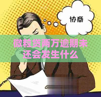 微粒贷两万逾期未还会发生什么
