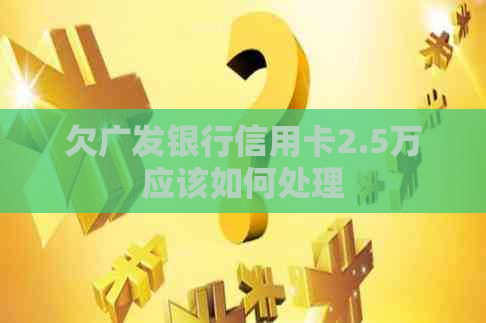 欠广发银行信用卡2.5万应该如何处理