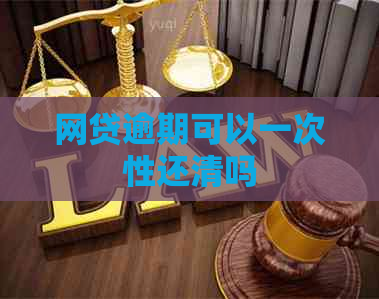 网贷逾期可以一次性还清吗