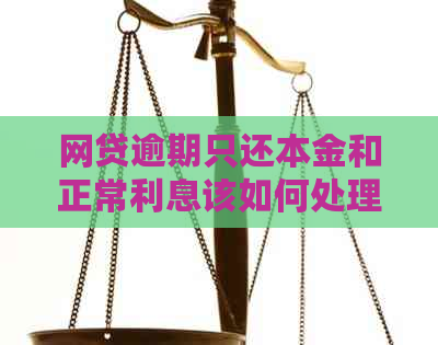 网贷逾期只还本金和正常利息该如何处理