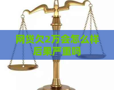 网贷欠2万会怎么样后果严重吗