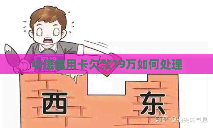 中信信用卡欠款19万如何处理
