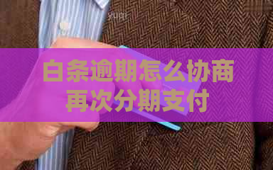 白条逾期怎么协商再次分期支付