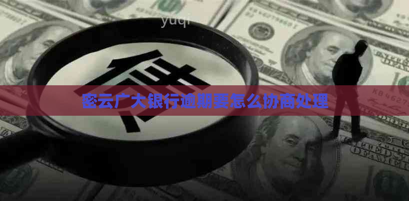 密云广大银行逾期要怎么协商处理