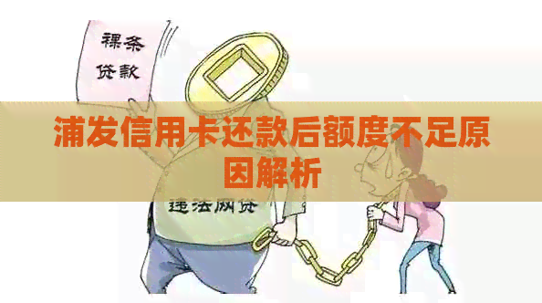 浦发信用卡还款后额度不足原因解析