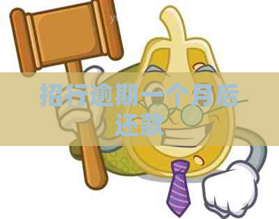 招行逾期一个月后还款