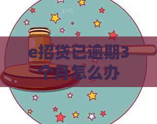 e招贷已逾期3个月怎么办