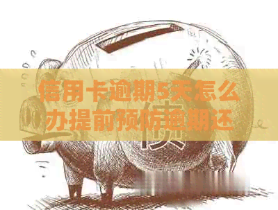 信用卡逾期5天怎么办提前预防逾期还款问题