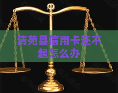 清苑县信用卡还不起怎么办