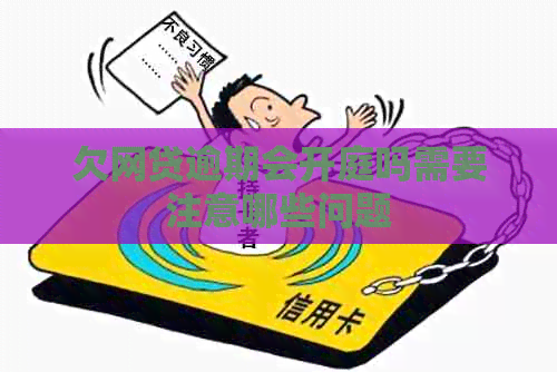 欠网贷逾期会开庭吗需要注意哪些问题