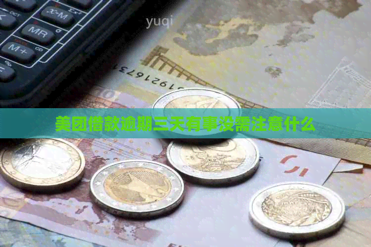 美团借款逾期三天有事没需注意什么
