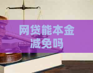 网贷能本金减免吗