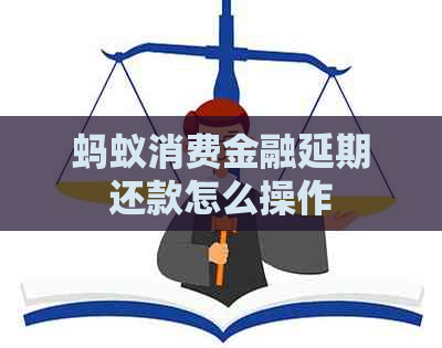 蚂蚁消费金融延期还款怎么操作