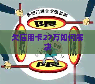欠信用卡27万如何解决