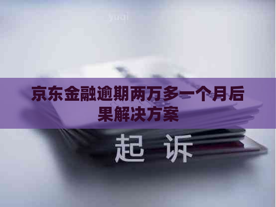 京东金融逾期两万多一个月后果解决方案