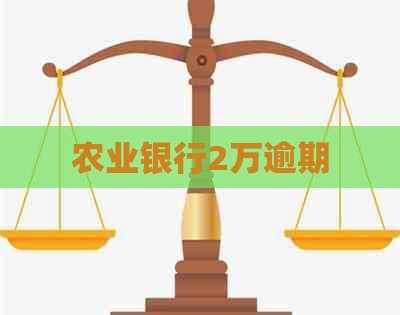 农业银行2万逾期