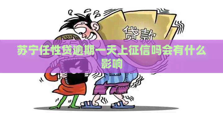 苏宁任性贷逾期一天上吗会有什么影响