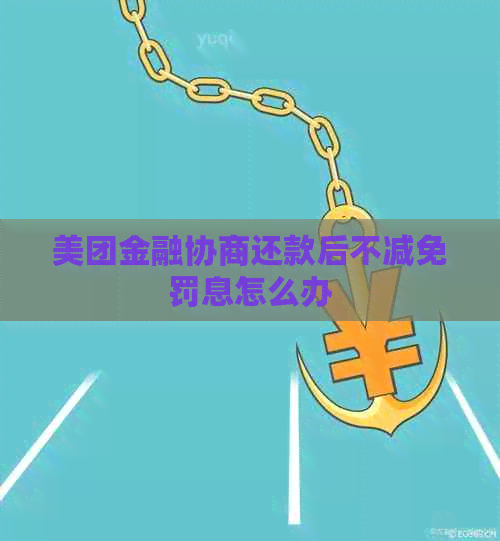 美团金融协商还款后不减免罚息怎么办
